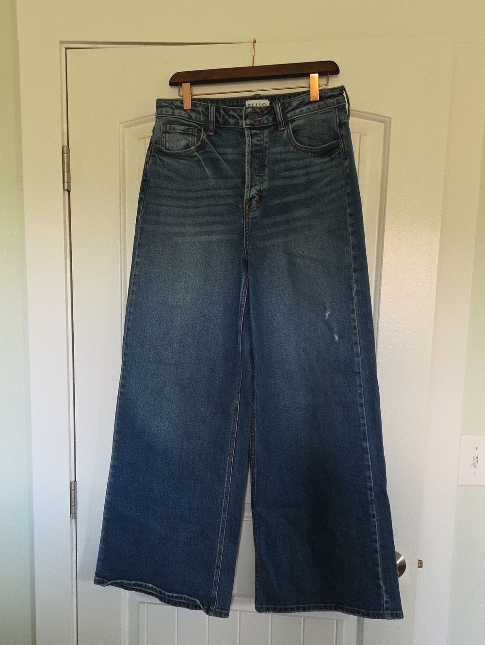 Cello High-Rise Wide Leg Dark Blue Jeans